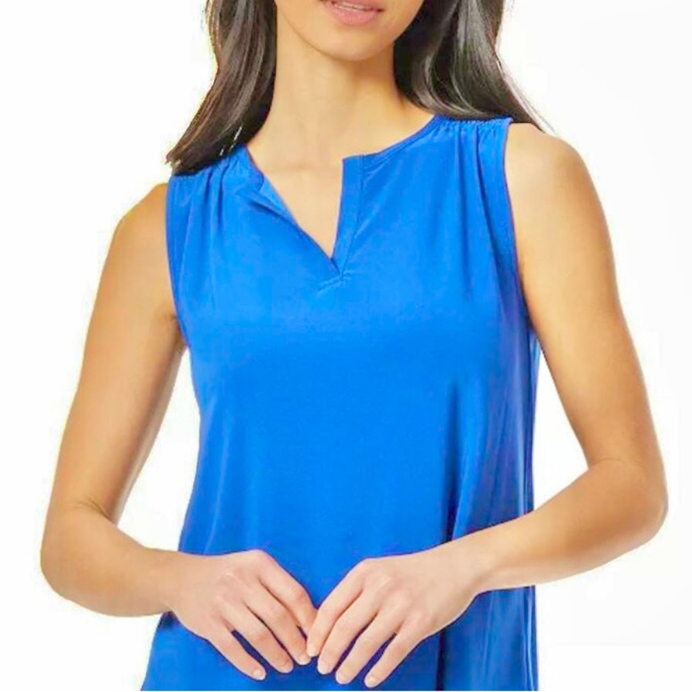 NWT Jones New York Women’s Royal Blue Sleeveless Top Size XL